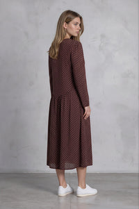 Ariana Dress -  Choc spot