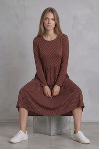 Ariana Dress -  Choc spot