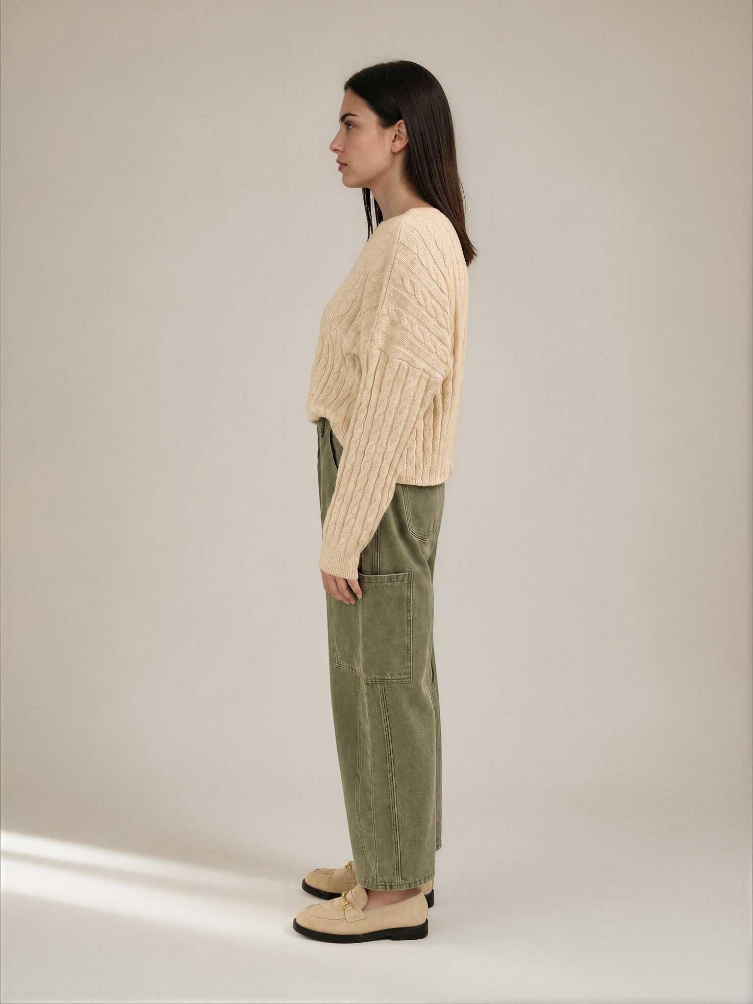 Cable Knit - Oat Marle