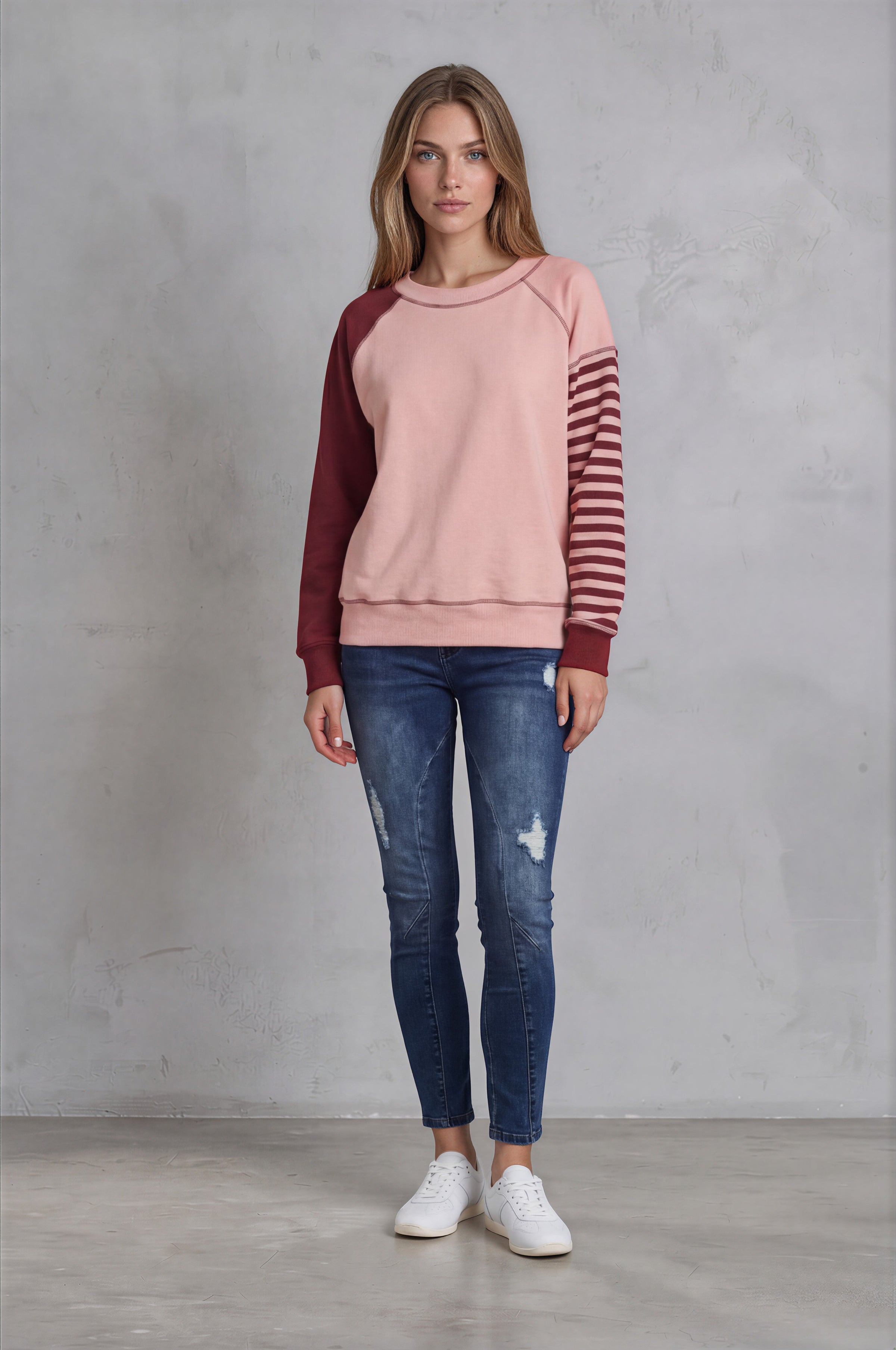 Contrast Sweat - Pink