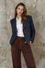 Moss Mateo Jacket Navy plaid