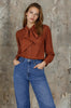 Moss Bow Shirt  rust