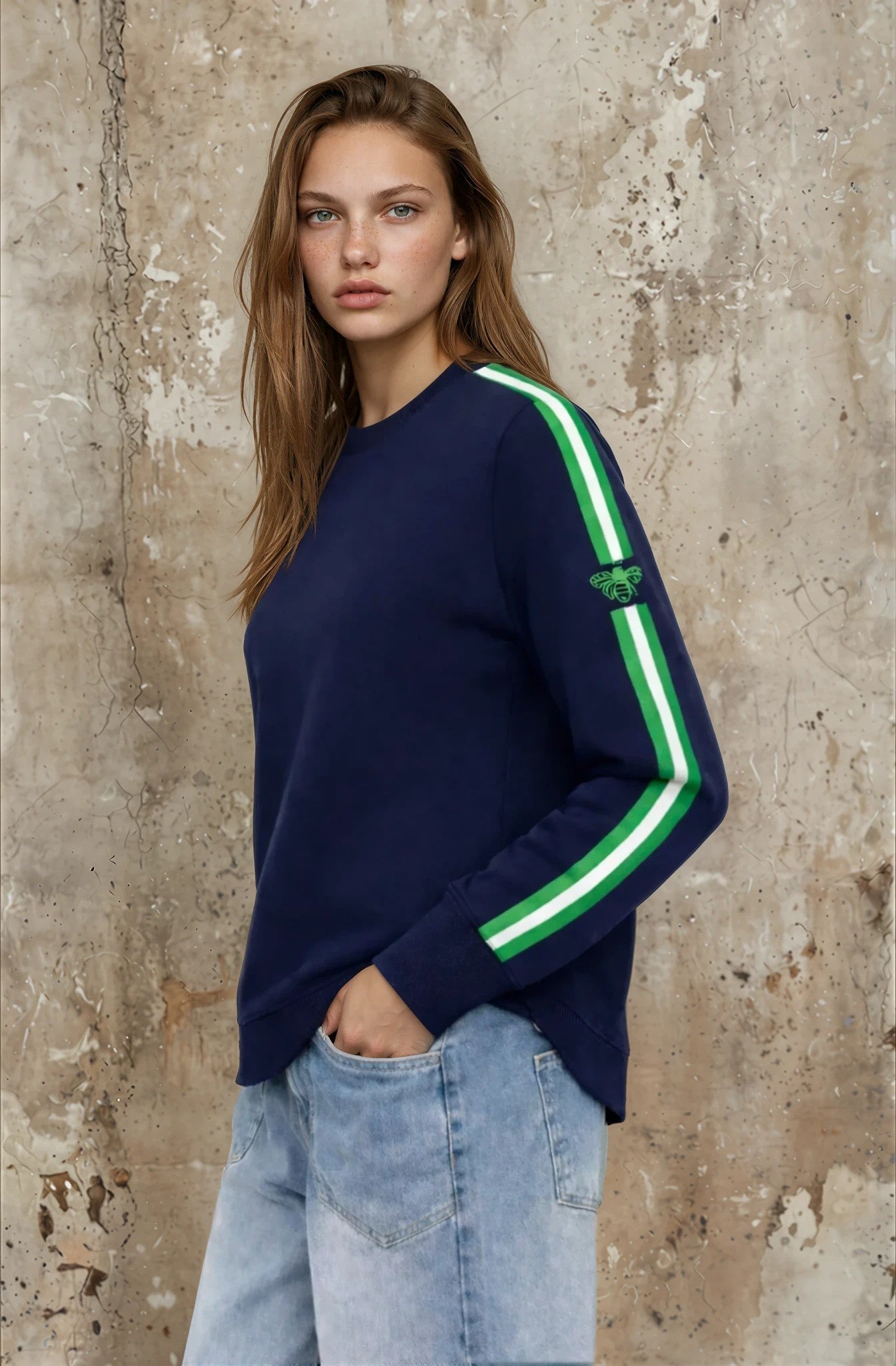 Moss Bianca sweat Navy
