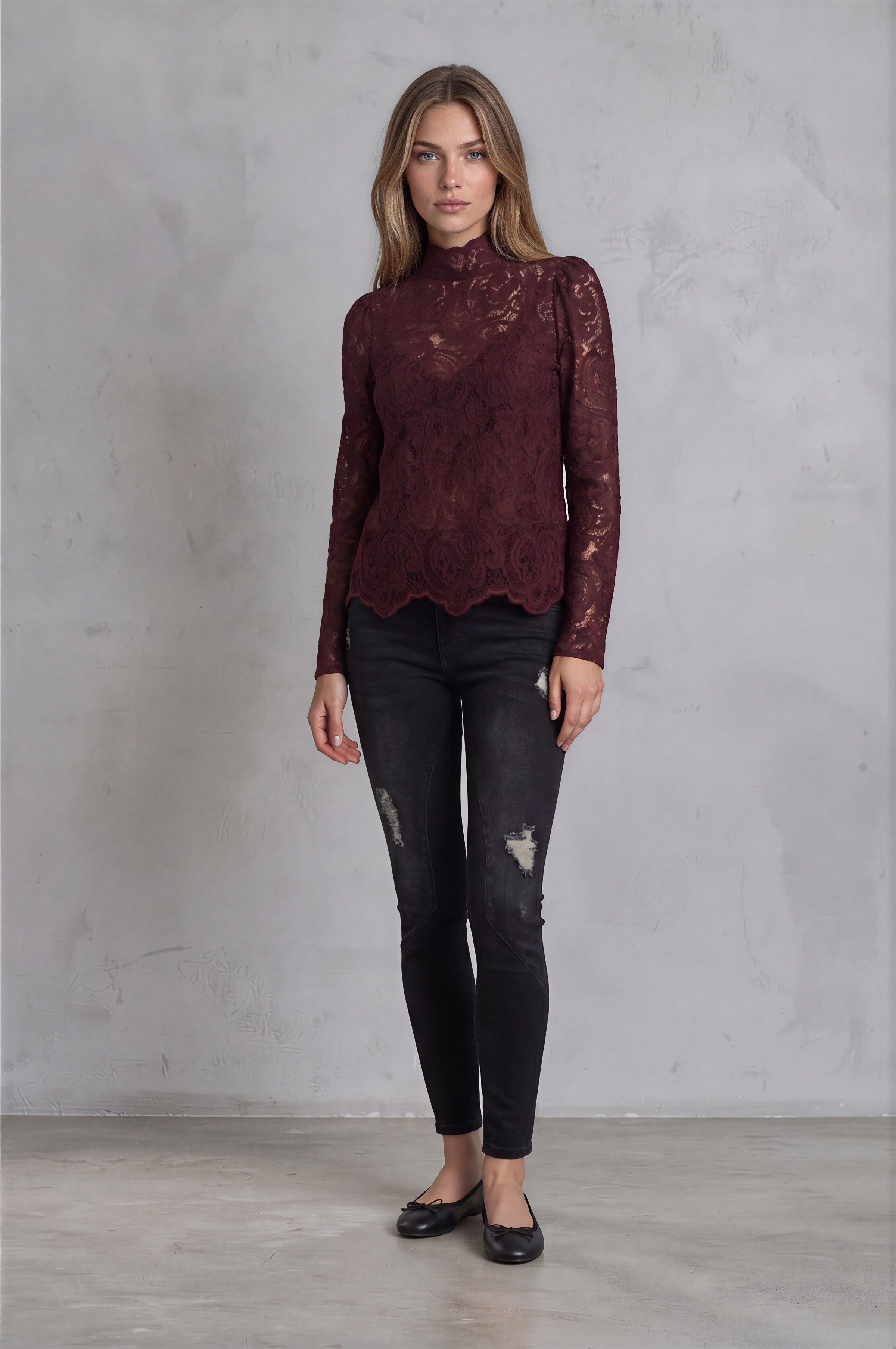 Davina top - Merlot