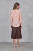 Finley Top - Blush Lattice with NO Stripe on sleeve