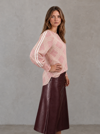 A line Skirt - Merlot