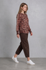Petra Barrel Pant - Brown PU