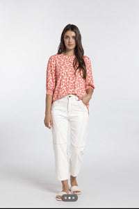 Finley Top - RED PRINT