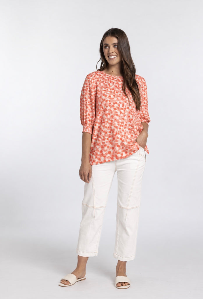 Finley Top - RED PRINT