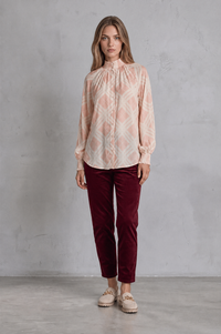 Petra Barrel Pant - Merlot Cord