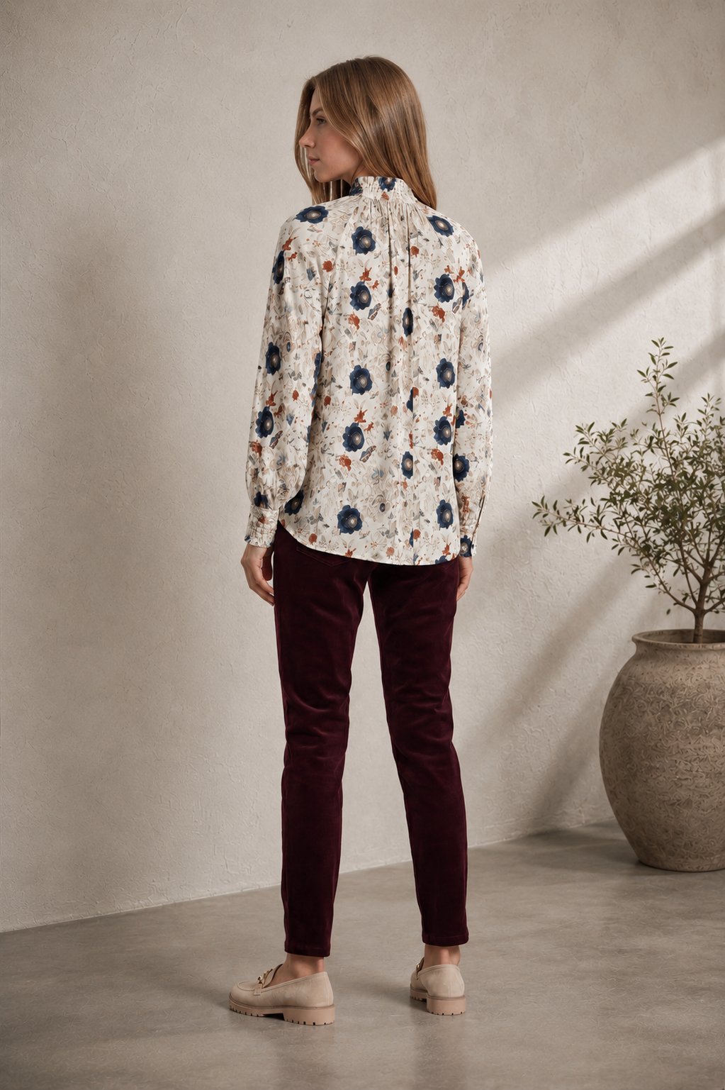 Mabel Top - Peony Print