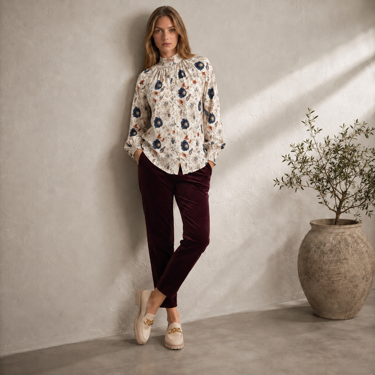 Mabel Top - Peony Print