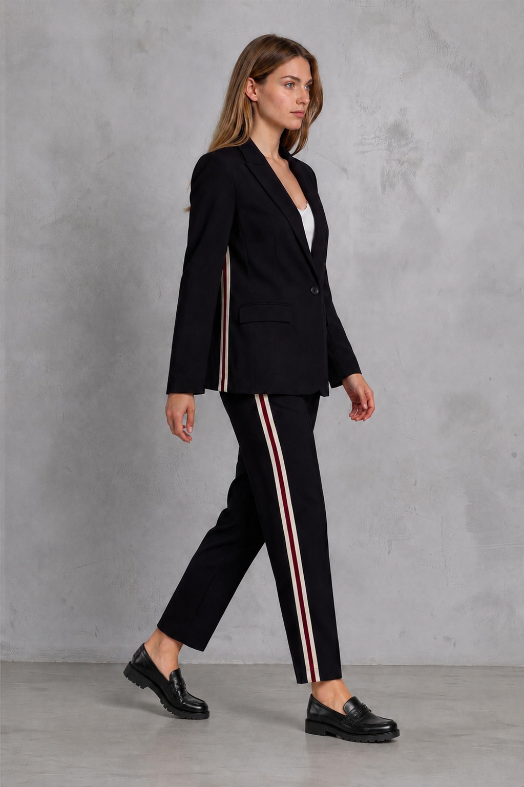 Maya Blazer Navy - with stripe