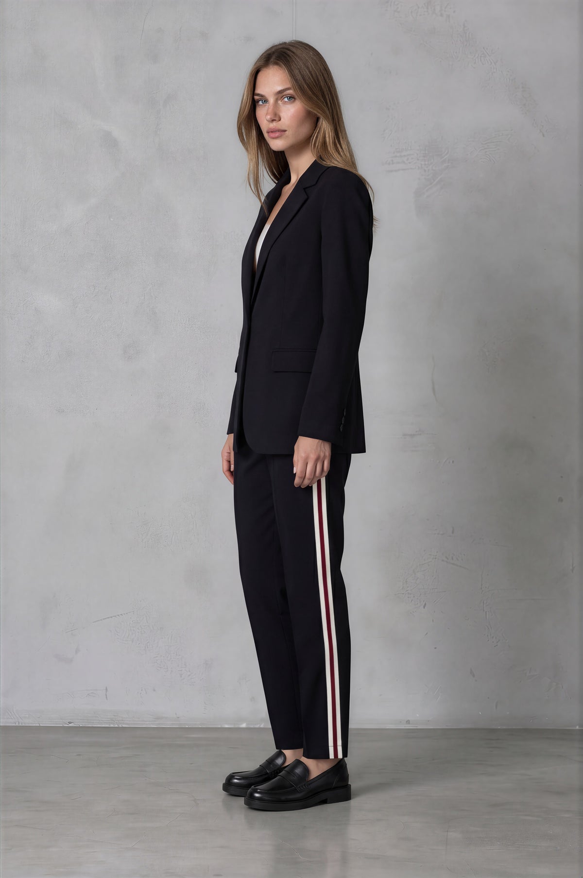 Maya Blazer Navy - with stripe