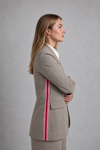 Maya Blazer Plaid - with stripe