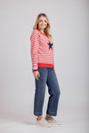 Striped Delight Sweat Red