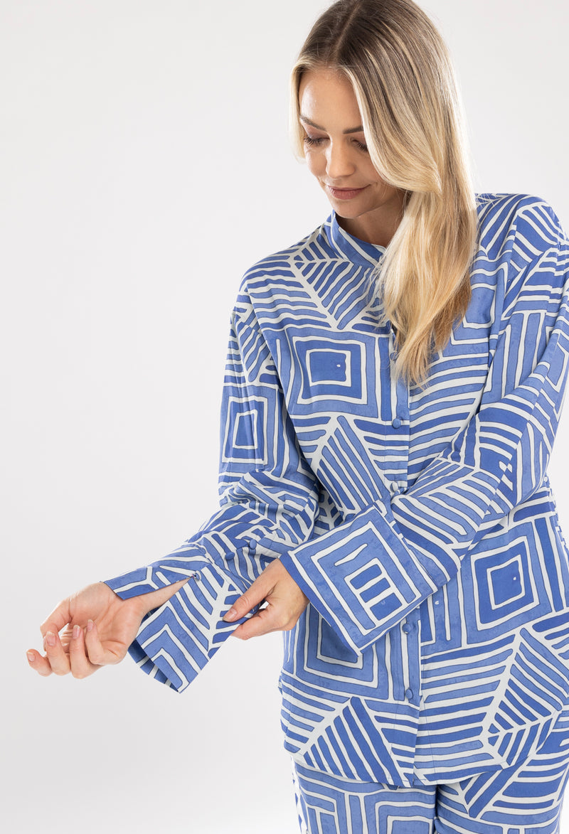 Lily Shirt - Blue Print