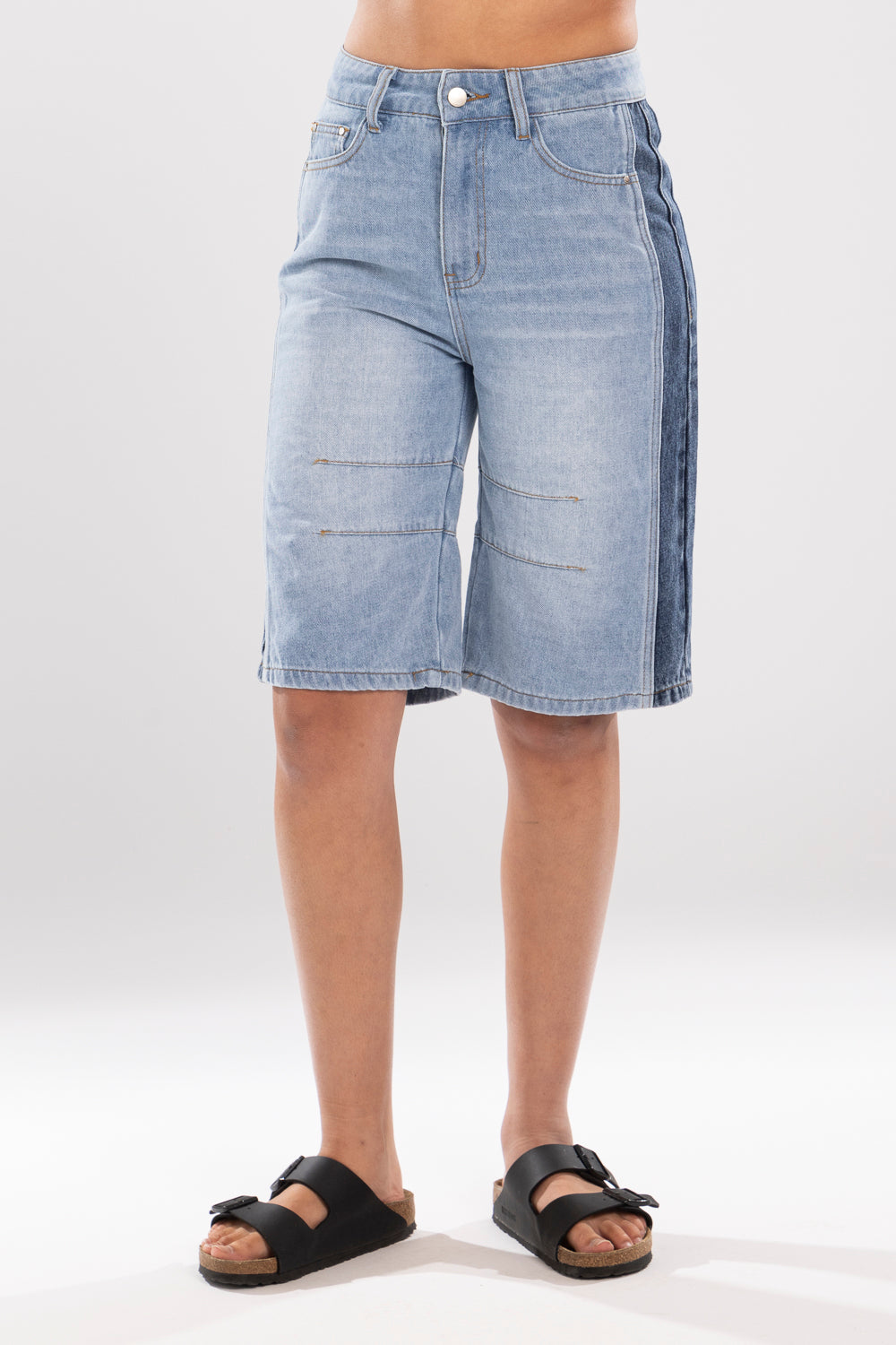 Double denim short