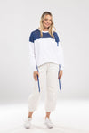 Kylie Sweat Blue and White