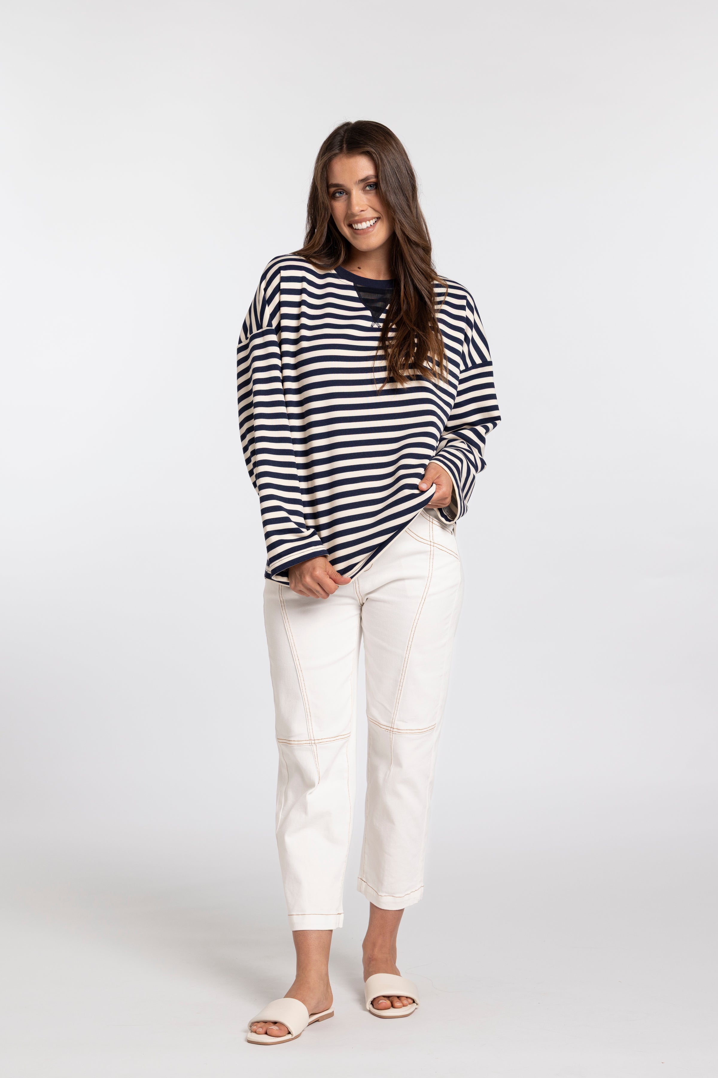 Oversized sweat - stripe