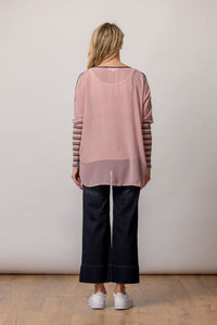 TORI TOP NAVY BLUE BLUSH