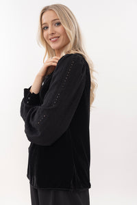 Finley Top with lace sleeves