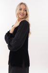 Finley Top with lace sleeves