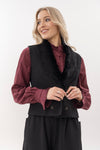 Greta jacket with removable faux fur collar
