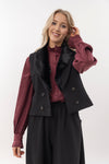Greta jacket with removable faux fur collar