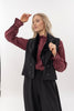 Greta jacket with removable faux fur collar