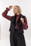 Greta jacket with removable faux fur collar