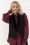 Greta jacket with removable faux fur collar