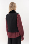 Greta jacket with removable faux fur collar