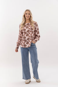 Finley Top  blush baroque