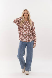 Finley Top  blush baroque