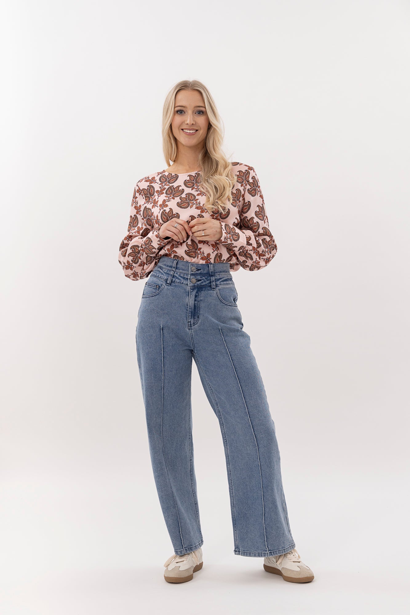 Finley Top  blush baroque
