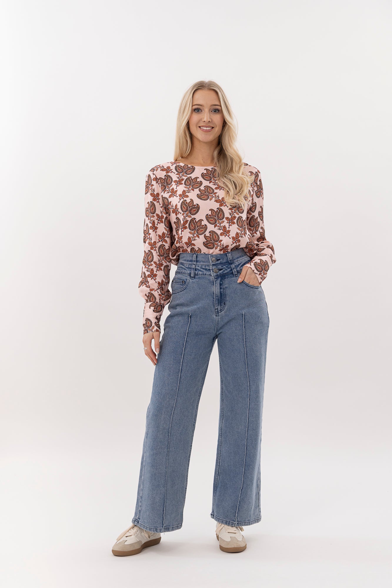 Finley Top  blush baroque