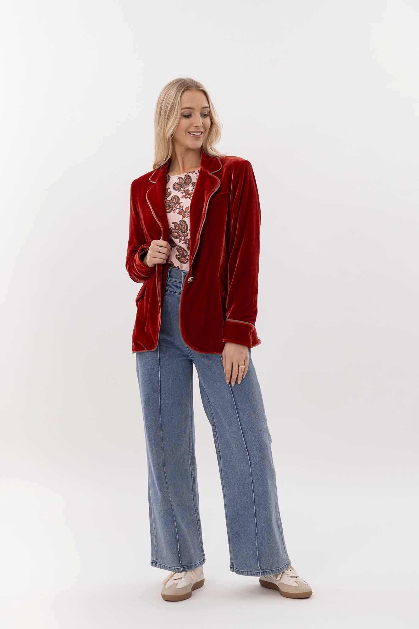 Finley Top  blush baroque