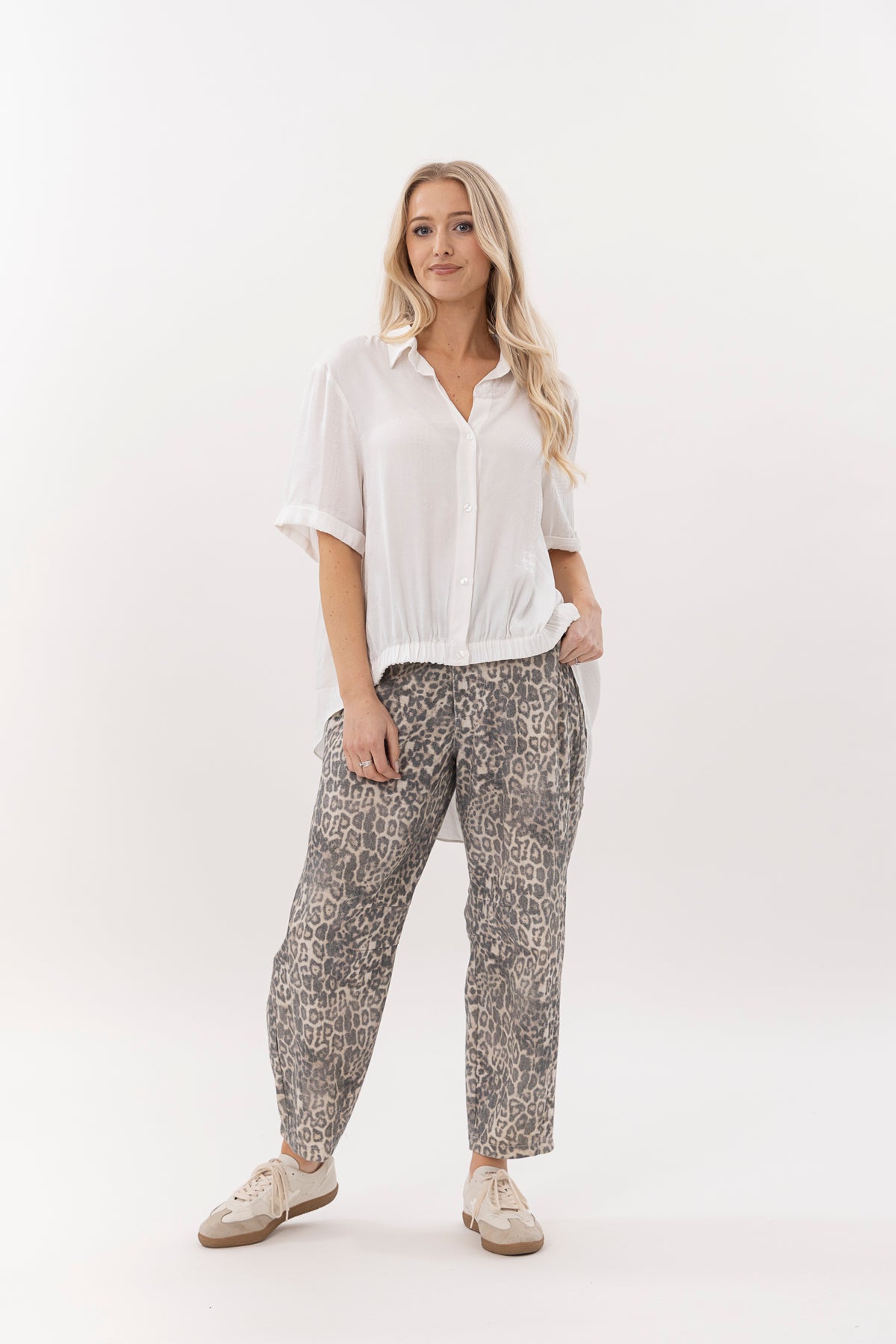 Barrel Jean - leopard wash