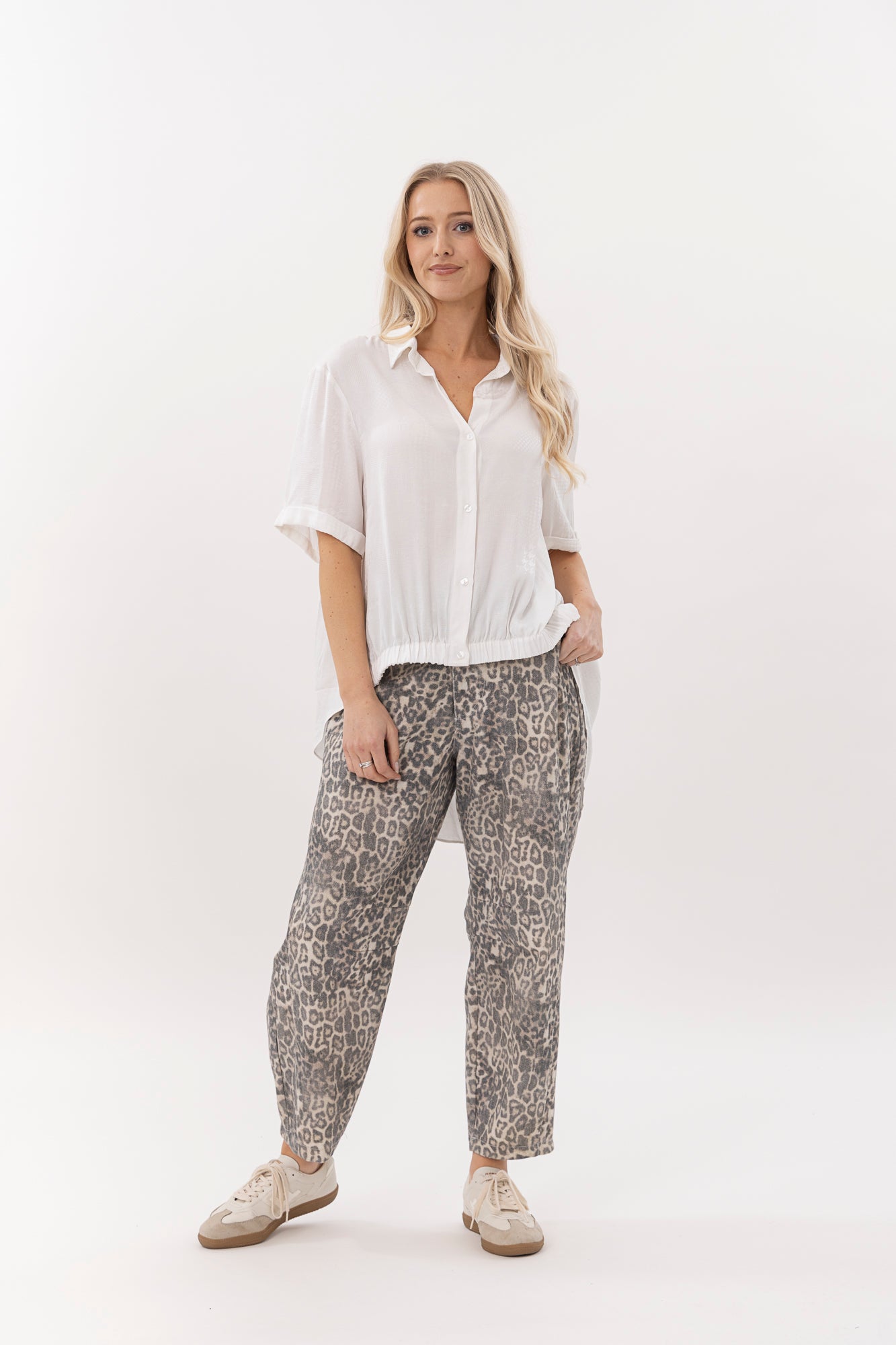 Barrel Jean - leopard wash