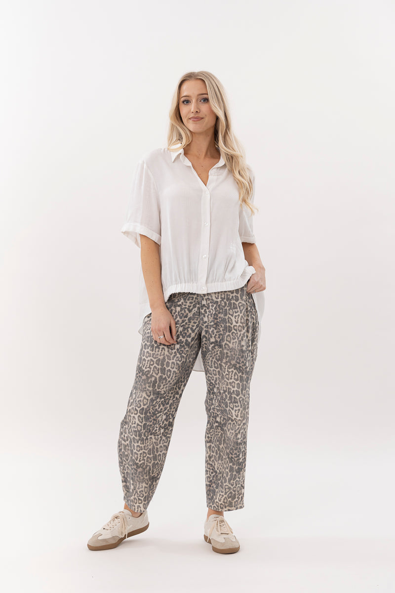 Barrel Jean - leopard wash