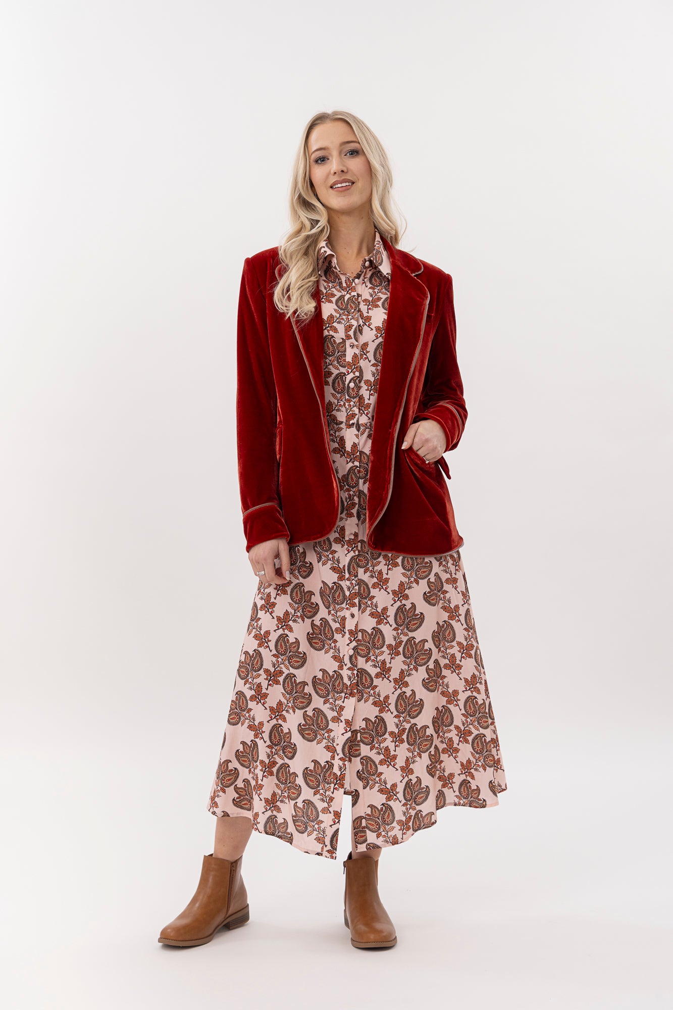 Libby Dress - Blush Baroque