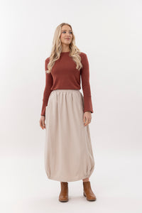 Ida Barrel Skirt - Biscuit