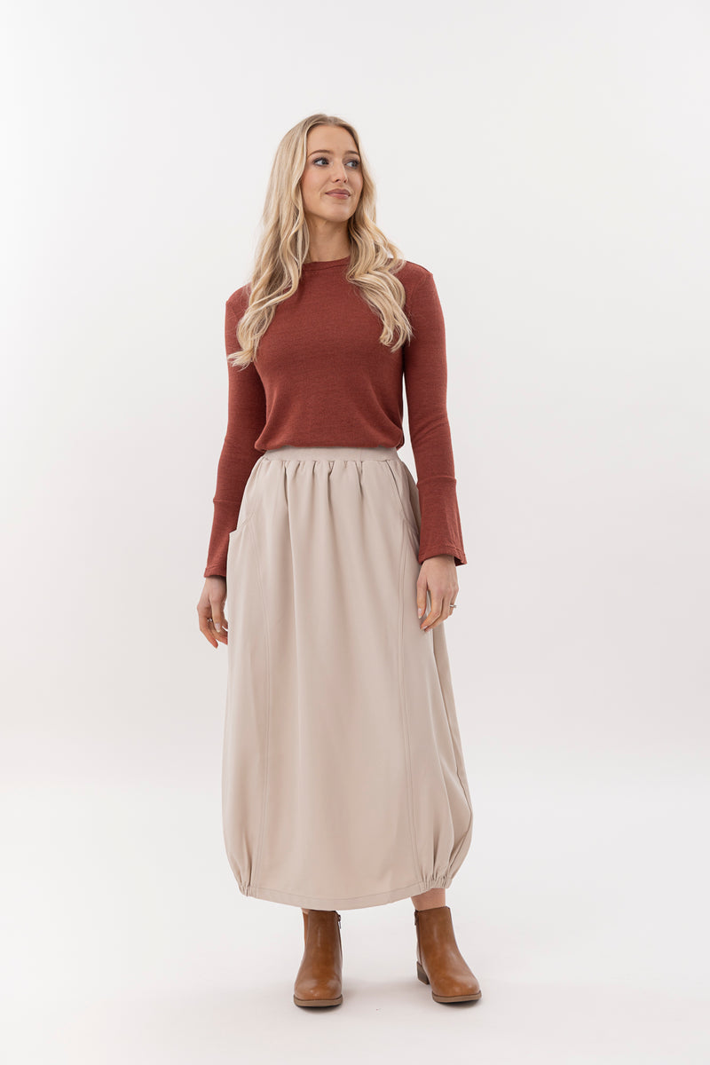 Ida Barrel Skirt - Biscuit