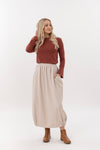 Ida Barrel Skirt - Biscuit