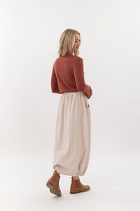 Ida Barrel Skirt - Biscuit