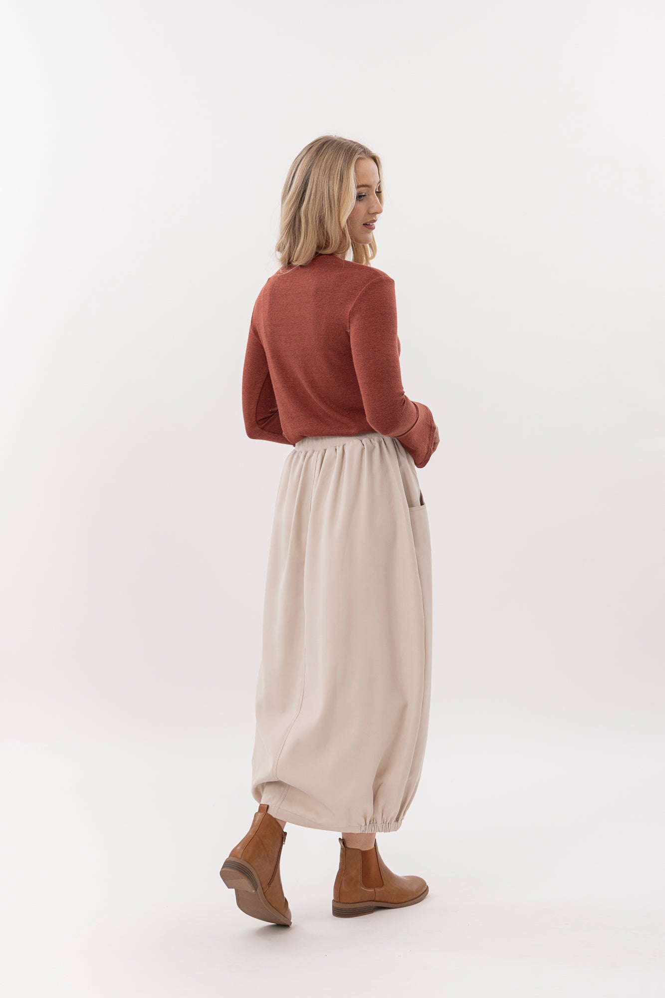 Ida Barrel Skirt - Biscuit