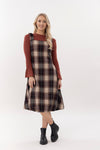 Pinafore Bubble Dress Woolen Plaid