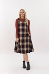 Pinafore Bubble Dress Woolen Plaid