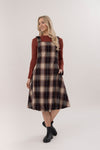 Pinafore Bubble Dress Woolen Plaid
